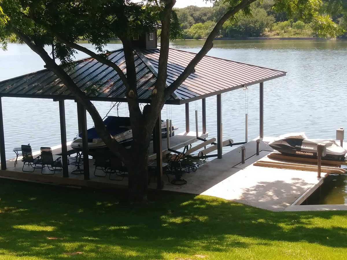 Dock construction in Marble Falls TX